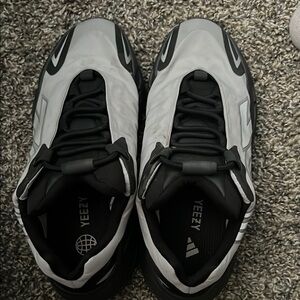 Yeezy Gray and Black Sneakers with Chunky Silhouette